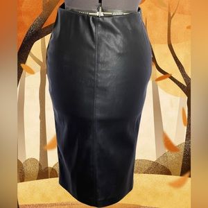 NWOT BLANKNYC Black Faux Leather Pencil Skirt Size 25 (S)